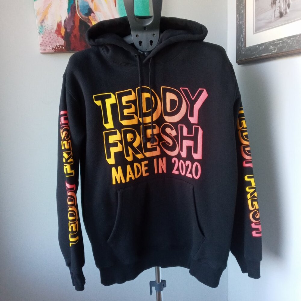 Teddy Fresh Made In 2020 black hoodie Size XL